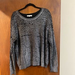 black and sliver metallic sweater Two by Vince Camuto size Xl